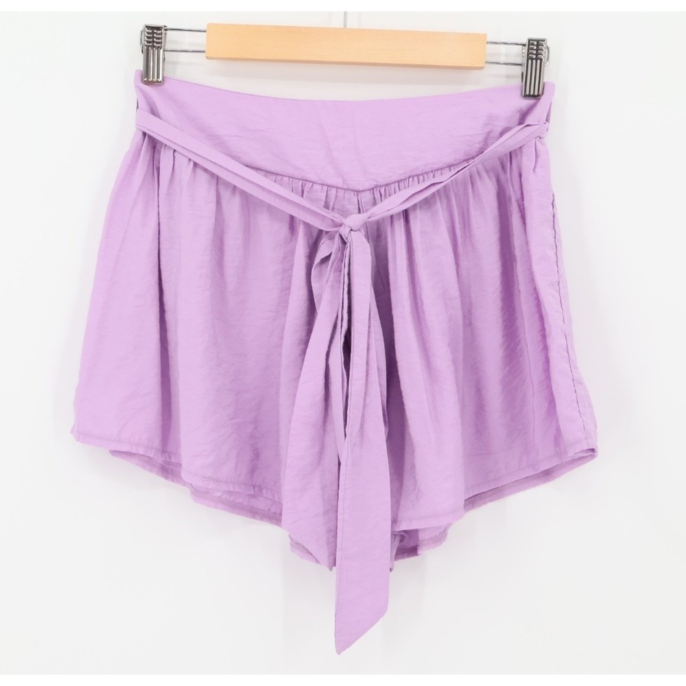 Lavender Belt Tie Shorts Womens Size M Fairy Coquette Soft Girl Pastel Twee